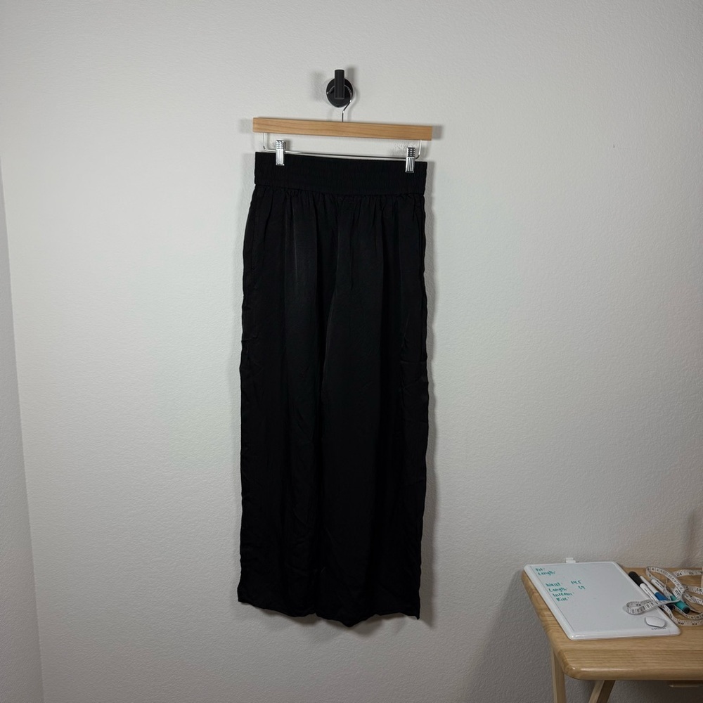 Everlane Women’s Wide Leg Pull On Crinkle Pants Black Size S - Picture 4 of 12